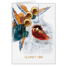 Russian Orthodox Christmas card with Nativity icon