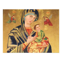 Russian Orthodox Icon - Virgin Mary and baby Jesus Announcements