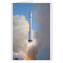 Russian Space Program Proton launch THOR 5 Greeting Card
