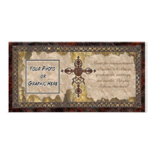 Rust Cross Photo Card
