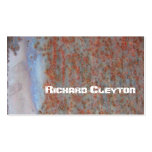 Rusted corroded metal, texture custom business card template