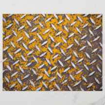 Rusted Diamond Plate Metal Flyers