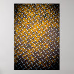 Rusted Diamond Plate Metal Print