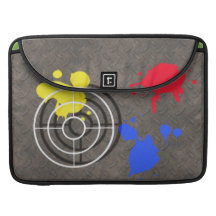 Rusted Metal Grate with Paintball Gunsight Sleeve For MacBook Pro