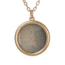 Rusted Metal Tread Texture Custom Necklace