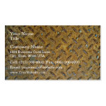 Rusted Yellow Metal Tread Texture Business Card Templates