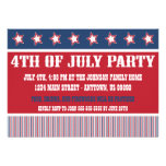 Rustic 4th Of July Party Invitations