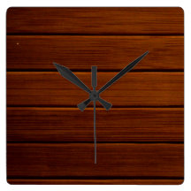 Rustic Barn Wall Made of Old Wooden Brown Planks Wallclocks