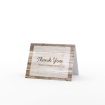 Rustic Barn Wood Thank You Greeting Card