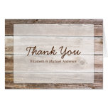 Rustic Barn Wood Thank You Greeting Card