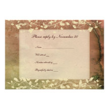 Rustic Chic Warm Colours rsvp with envelopes Personalised Invite