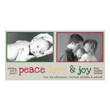 Rustic Christmas Photocards (Grey) Photo Greeting Card