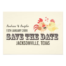 Rustic Country Farm Wedding Save the Date Custom Announcement