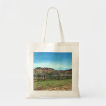 Rustic Fence Tote Bags