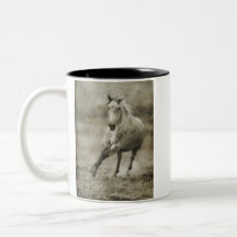 Rustic Galloping Andalusian Horse Coffee Mugs