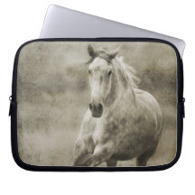 Rustic Galloping Andalusian Horse Computer Sleeve