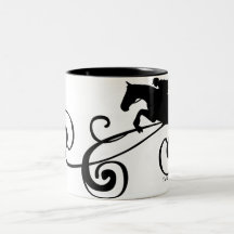 Rustic Galloping Andalusian Horse Mugs