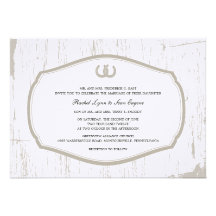 Rustic Horseshoes Barn Wedding Invites