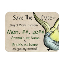 Rustic Love Birds (Save The Date Magnet)