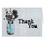 Rustic Mason Jar and Wildflowers Greeting Card