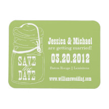 Rustic Mason Jar Save the Date Flexible Magnets
