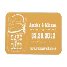 Rustic Mason Jar Save the Date Magnets