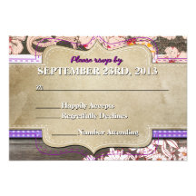 Rustic Mason Jar Wedding Reception RSVP Custom Announcements
