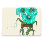 Rustic Mint Mason Jar Wild Flower Wedding Personalized Invitation