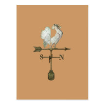 Rustic Rooster Postcard