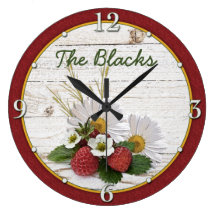 Rustic Strawberry Daisy Floral Personalised
