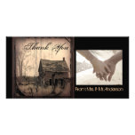 rustic western farmhouse country Wedding thankyou Photo Cards