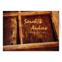 Rustic Window Frame Stationary Card