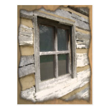 Rustic Wooden Window Postcards