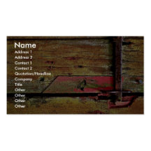 Rusty door latch business card
