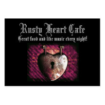 Rusty heart business cards