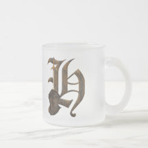 Rusty Knight Initial H Mugs