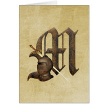 Rusty Knights Initial M Cards