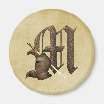 Rusty Knights Initial M Magnets