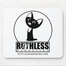Ruthless Marketing gear featuring Ruthless Kitty Mousepad
