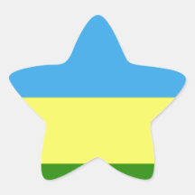Rwanda Flag Star Stickers