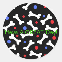 RWB Bones Great Day Sticker