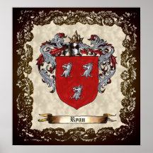 Ryan Coat of Arms Print