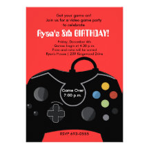 RYAN'S VIDEO GAME PARTY PERSONALISED ANNOUNCEMENT