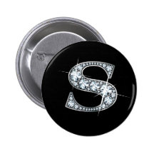"S" Diamond Bling Button