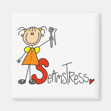 S is for Seamstress Refrigerator Magnets