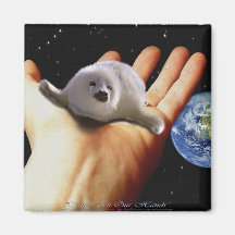 S.O.S. SAVE OUR HARP SEALS FRIDGE MAGNETS