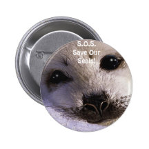 S.O.S. SAVE OUR HARP SEALS PINS