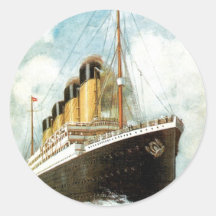 S.S. Titanic at Sea Round Sticker