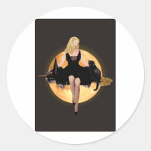 Sabrina the Teenage Witch Round Stickers