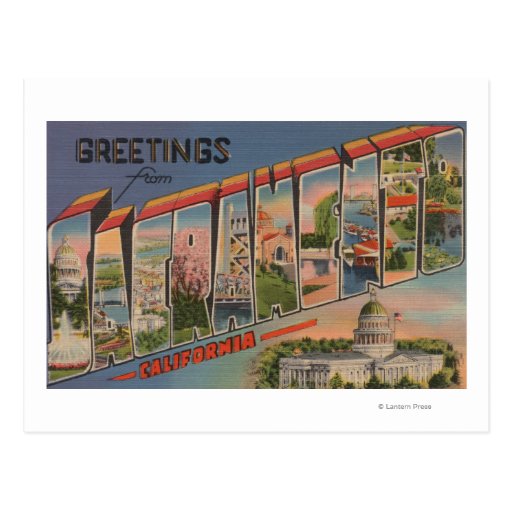 Sacramento, CaliforniaLarge Letter Scenes Post Cards